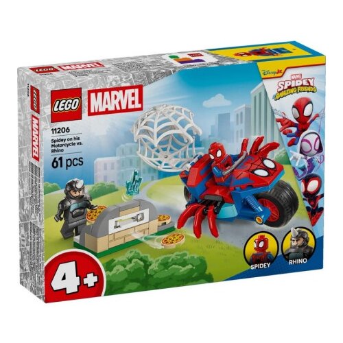 Lego marvel spidey on his motorcycle vs enemy ( LE11206 ) Cene