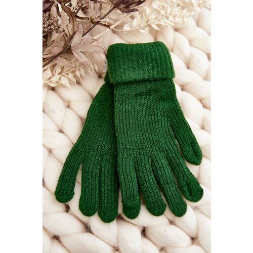 Kesi Women's smooth gloves, green Slike