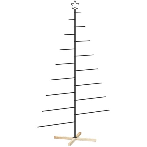  Metalno božićno drvce sa stalkom KUOPIO 210 cm Čelik Crna Slike