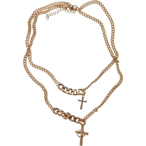 Urban Classics Accessoires Various Chain Cross Necklace gold Cene