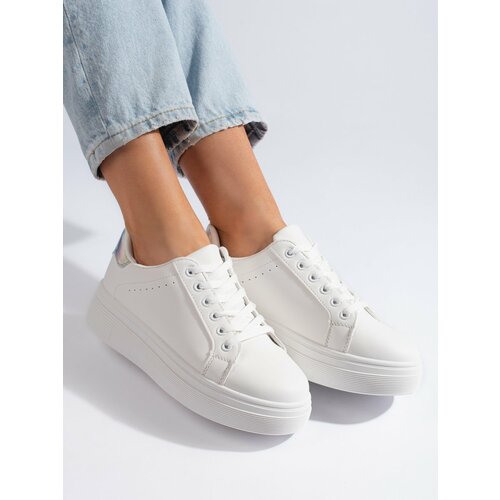 Shelvt Women's White Sports Shoes Slike
