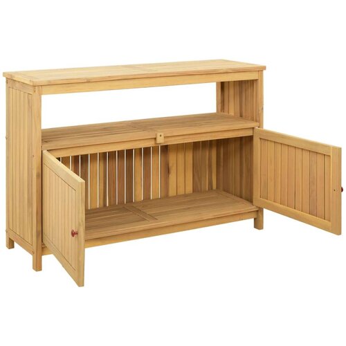  Vrtna konzola s pohranom Svijetla akacija 110 x 35 x 75 cm - 110 x 35 x 75 cm Svijetli bagrem Slike