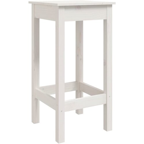  Barske stolice 2 kom bijela 40 x 40 x 78 cm od masivne borovine Slike
