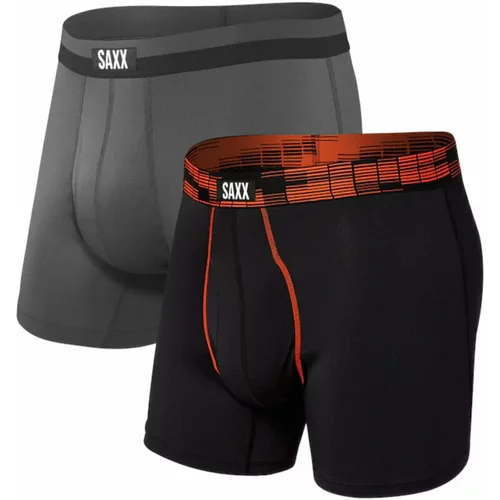 SAXX Sport Mesh 2-Pack Boxer Brief Black Digi Dna/Graphite S