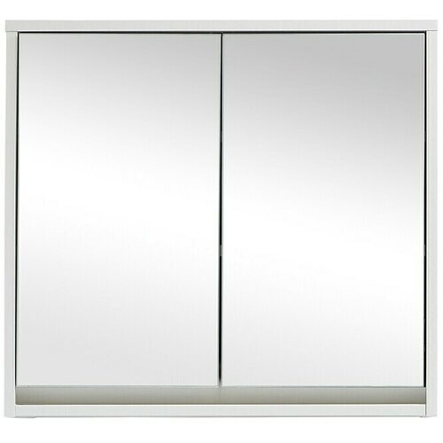 BASIC Omara z ogledalom Basic (&amp;Scaron; x V: 60 x 60 cm, Brez razsvetljave, Les, Bele barve) Slike