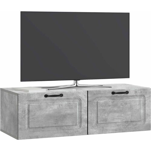  ormar za zid Betonska siva 98 x 41 x 30 cm Konstruirano drvo Slike