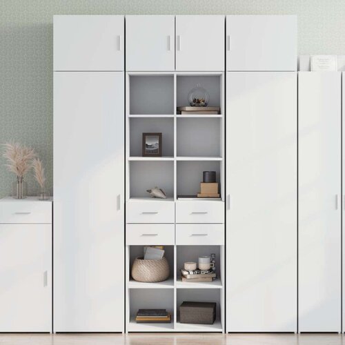 VidaXL Visoka komoda bijela 70 x 42,5 x 185 cm od konstruiranog drva Slike