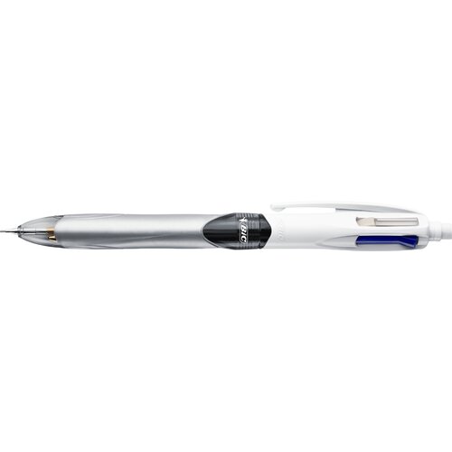 Bic izvlečni kemični svinčnik 4 barve 3+1 HB, sivo/bel, (21656277) Slike