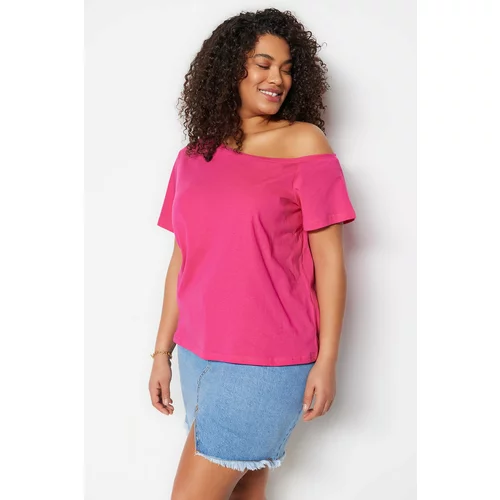 Trendyol Curve Plus Size Blouse - Pink - Fitted