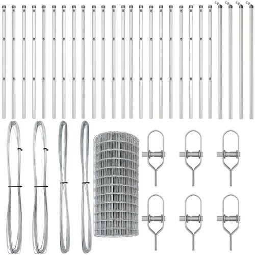 VidaXL Euro Ograda s 13 Stupova 0,6x50 m Galvanizirani Čelik Slike