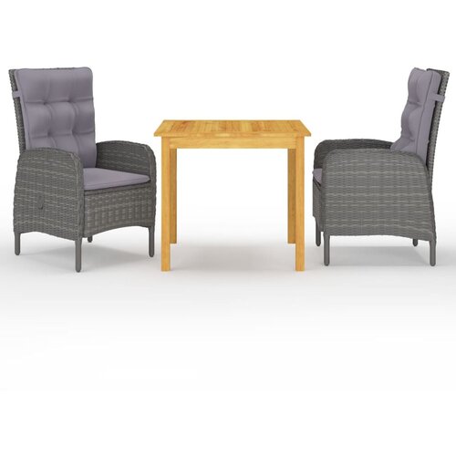  3-dijelni vrtni blagovaonski set sivi Cijene