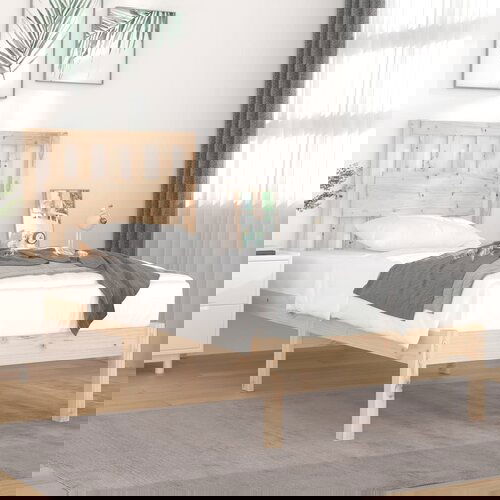 The Living Store Posteljni okvir iz trdne borovine 100x200 cm - Posteljni Okvir, (21529841) Slike