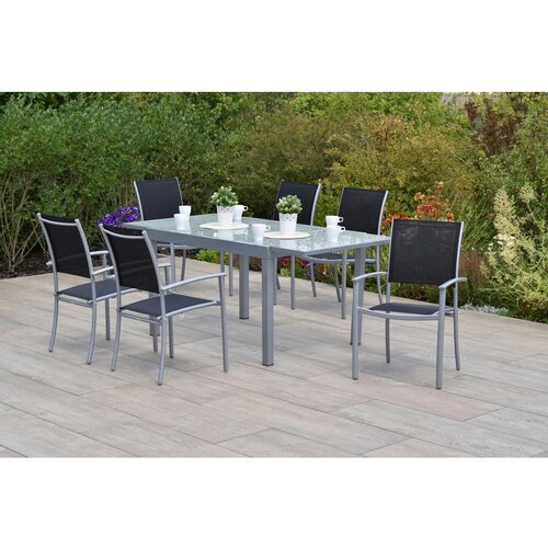 Gardenson vrtni set milano, 7-delni, raztegljiva miza Slike