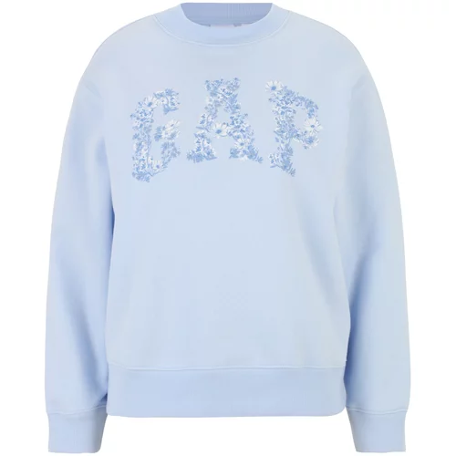 Gap Petite Sweater majica 'HERITAGE' sivkasto plava / svijetloplava / siva / bijela