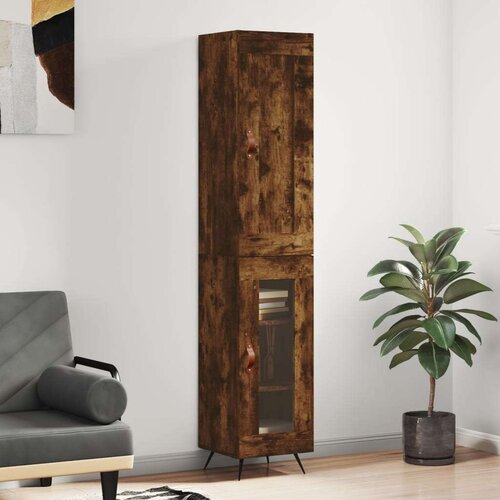  Visoka komoda dimljeni hrast 34 5x34x180cm konstruiranog drva Cene