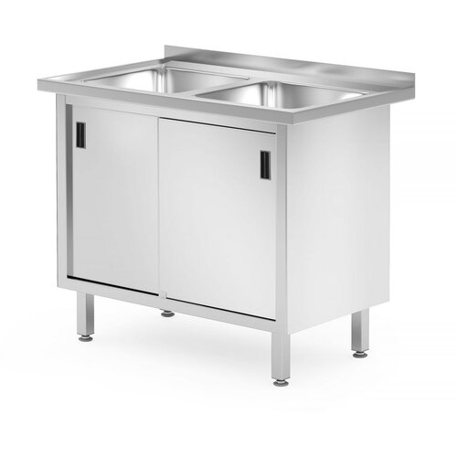 Hendi Dvostruki sudoper sa ormarićem &amp;ndash; zavaren, Profi Line, 1000x600x(H)850mm Slike