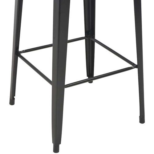  Barski stol crni 60 x 60 x 108 cm od masivne borovine i čelika Slike