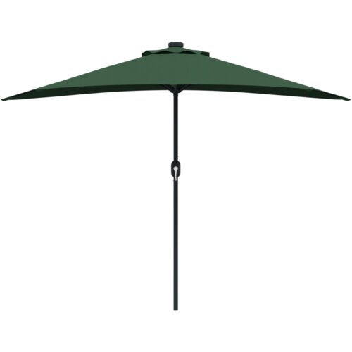  Vrtni suncobran Half s aluminijskim stubom Zeleni 294 cm Slike