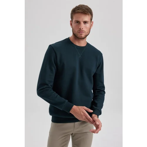 Defacto Regular Fit Crew Neck Basic Cotton Sweatshirt