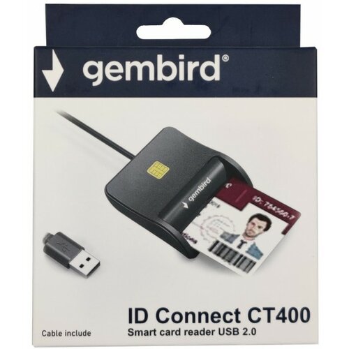 Gembird CRDR-CT400 ** Smart card reader USB 2.0 Citac za licne karte, saobracajne, bankarske (699) Cene