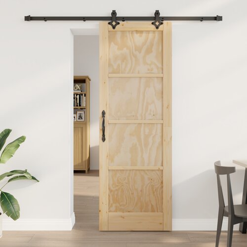 vidaXL Drsna vrata s kompletom opreme 73.5x211 cm iz trdnega borovega lesa, Notranja vrata 'ORKDAL'73.5x211x4 cm iz trdnega borovega lesa Cene