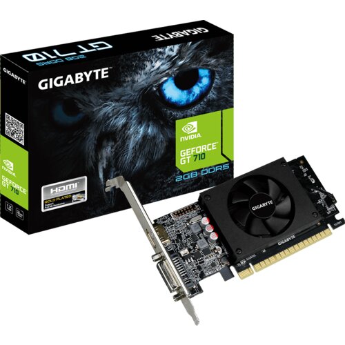 Gigabyte VGA GV-N710D5-2GLnVidia GeForce GT 7102GB DDR5 64bit;DVI,HDMI;Low profile Cijene