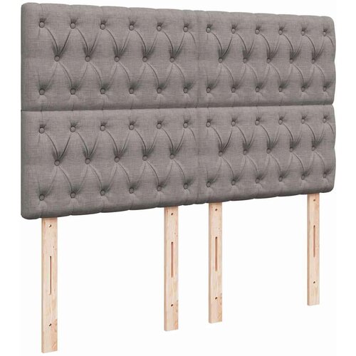 VidaXL otomanski okvir kreveta s madraca smeđesivi 140x200cm tkanine Slike