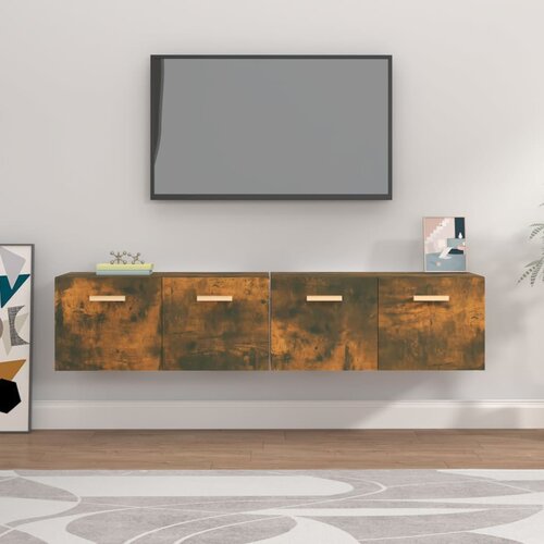 Zidni ormarići 2 kom boja dimljenog hrasta 80x35x36,5 cm drveni Cene