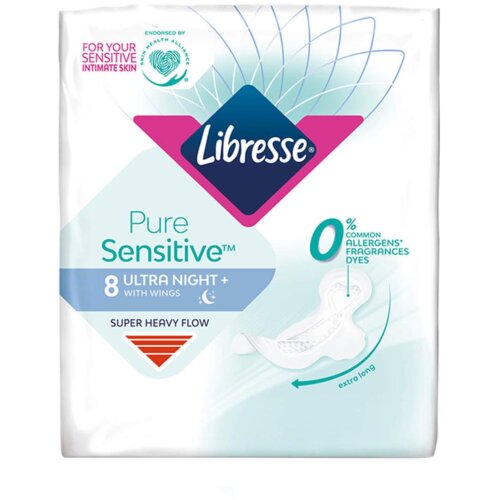 Libresse pure sensitive ultra night higijenski ulošci 8 koamda Cene
