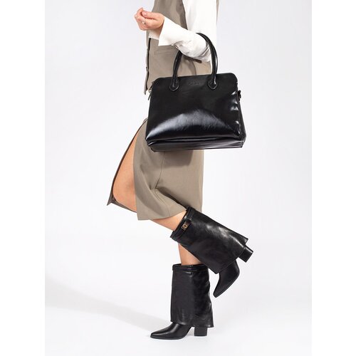 Shelvt Black elegant women's heeled boots Cijene
