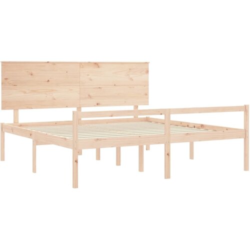  Krevet za starije s uzglavljem 200x200 cm od masivnog drva Slike