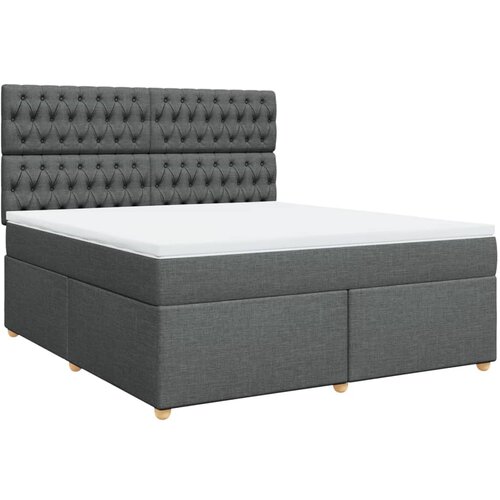 Maison Chic Box spring postelja - Vzmetna postelja z vzmetnico temno siva 180x200 cm blago SL5300, (21903410) Cene