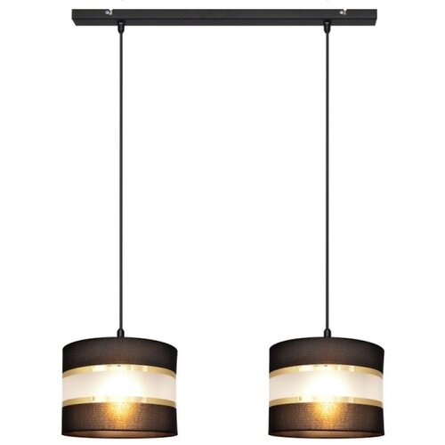  Luster na sajli HELEN 2xE27/15W/230V crna/zlatna Slike