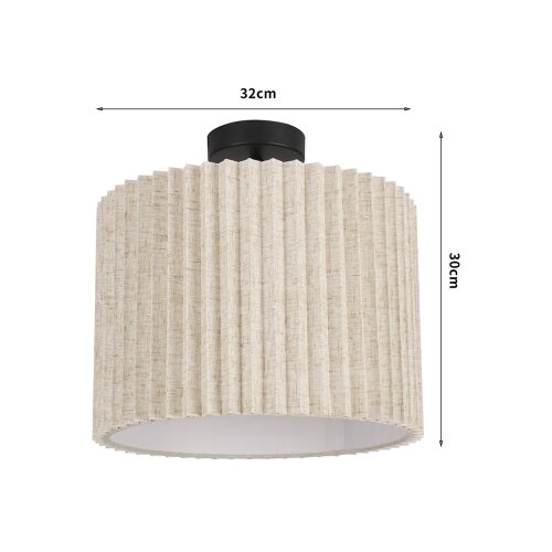 Brilagi plafonska lampa nordic wave 1xE27/15W/230V &amp;oslash; 32 cm lan/crna Slike