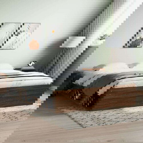 Za krevet smeđi hrast 140x190 cm Slike