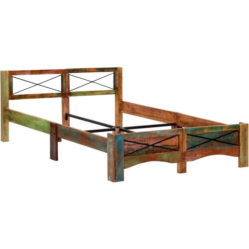 VidaXL Okvir za krevet od masivnog obnovljenog drva 140 x 200 cm Slike