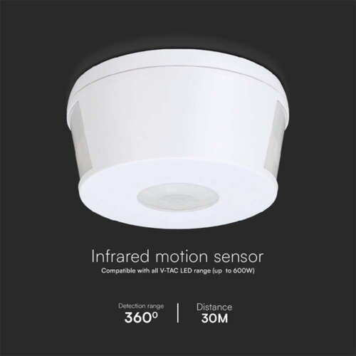  infracrveni senzor pokreta 360&amp;deg; 230V, beo Slike