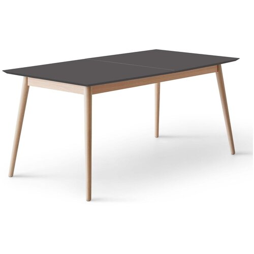 Hammel Furniture Črna/v naravni barvi raztegljiva jedilna miza s črno mizno plo&amp;scaron;čo 90x165 cm Meza &amp;ndash; Slike