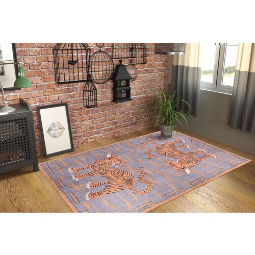 Opus Chenille - Narandžasti AL 320 Vi&amp;scaron;ebojni Hodnički Tepih (75 x 150) Slike