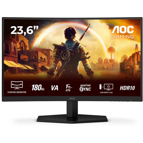 AOC C24G42E 24 inch Full HD Curved Monitor 180 Hz 0.5 ms FreeSync Premium (1920x1080 1x HDMI 2.0 1x DisplayPort 1.4) black Cijene
