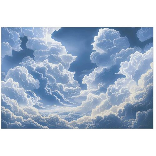  Plakat Blue Sky Breaking Through White Fluffy Clouds 42x29.7 Cijene