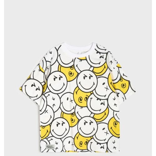 Sinsay Pamučna oversize majica s printom SmileyWorld&amp;reg; Slike
