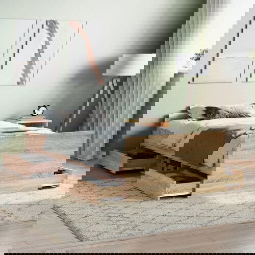 vidaXL Okvir kreveta s uzglavljem i podnožjem boja hrasta 100 x 200 cm Cijene