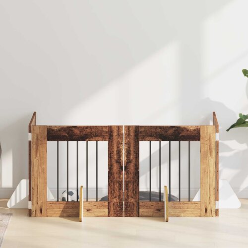  Vrata za pse s postoljem 4 pcs Staro drvo 60 x 60 cm Cijene
