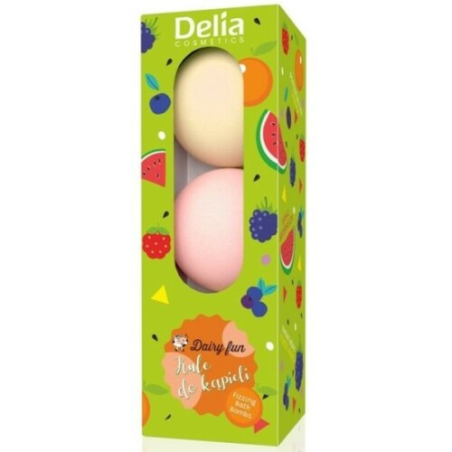 Delia dairy fun šumeće kugle za kupanje 3 u pakovanju: lubenica, šumsko voće, pomorandža 3x100 g Slike