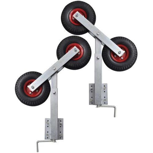 VidaXL Nosači za brod s kotačima, set od 2 komada, 59 - 84 cm Slike