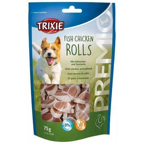 Trixie premio fish&chicken rolls 75g Slike