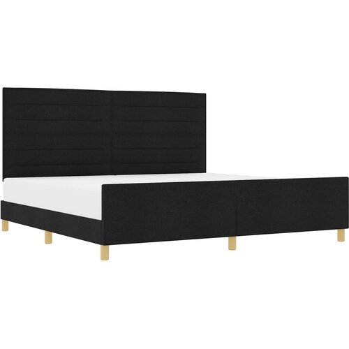 Maison Chic Črn Tkaninski Posteljni Okvir - Dvoposteljna postelja 200x200 cm, (22081520) Cene
