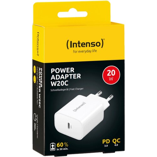 Intenso W20C USB punjač 20 W unutrašnje područje Izlazna struja maks. 3 A Broj izlaza: 1 x USB-C® USB power delivery (US Cijene
