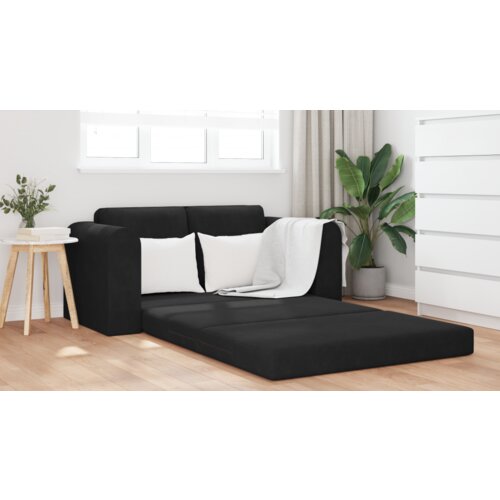 vidaXL sofa na podu krevet 2-u-1 Crna 148x71x83 cm Velur Cijene